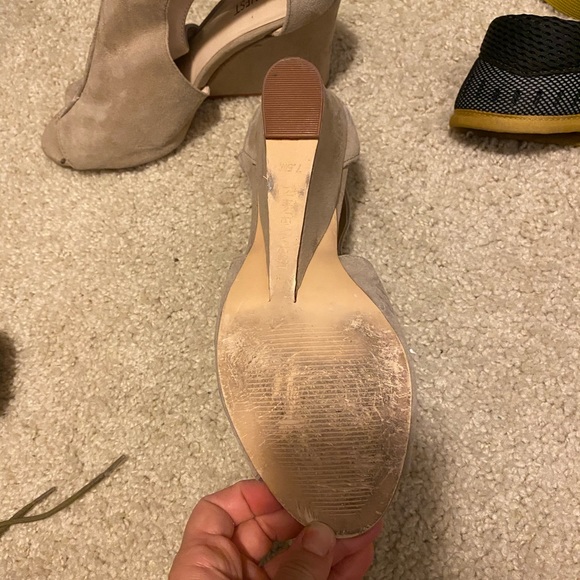 Nude Nine West Wedges - Picture 3 of 4